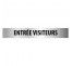 Plaque alu dim:120x800 mm "ENTRÉE VISITEURS"