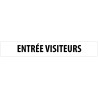 Plaque alu dim:120x800 mm "ENTRÉE VISITEURS"