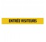 Plaque alu dim:120x800 mm "ENTRÉE VISITEURS"