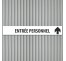 Plaque aluminium "Entrée personnel" blanche