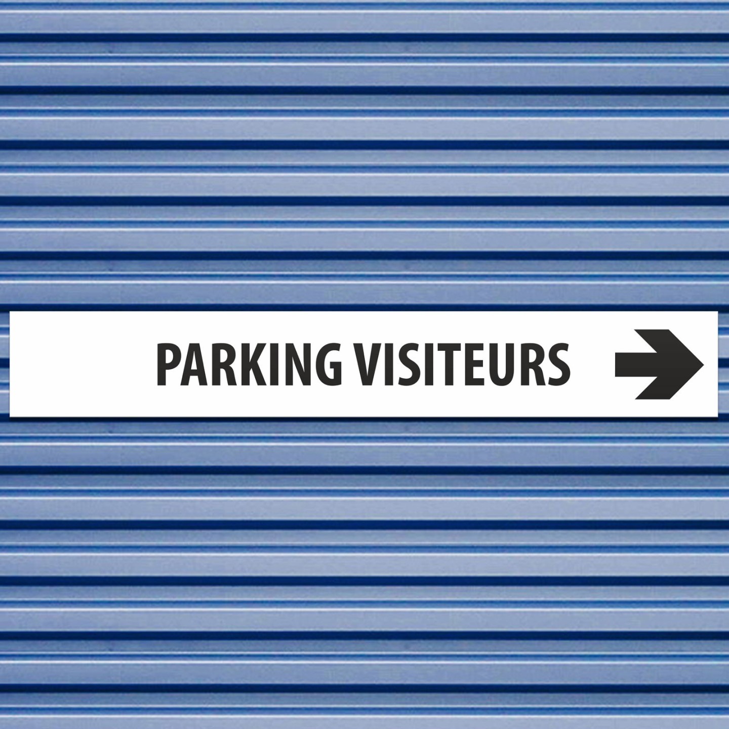 Plaque alu dim:120x800 mm "PARKING VISITEURS"