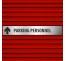 Plaque alu dim:120x800 mm "PARKING PERSONNEL"