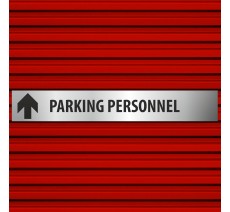 Plaque alu dibond "PARKING PERSONNEL" - 120 x 800 mm