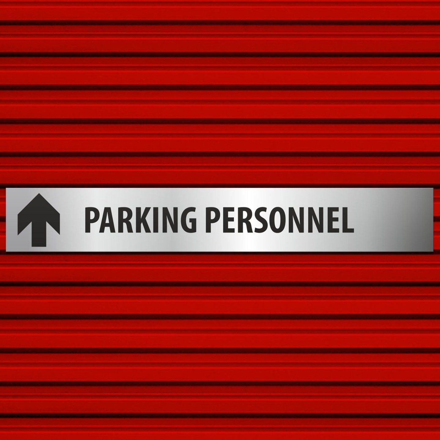 Plaque alu dim:120x800 mm "PARKING PERSONNEL"