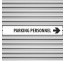 Plaque alu dim:120x800 mm "PARKING PERSONNEL"