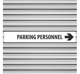 Plaque alu dim:120x800 mm "PARKING PERSONNEL"