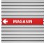 Plaque alu dim:120x800 mm "MAGASIN"