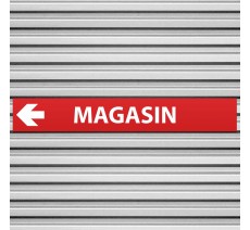 Plaque alu dibond "MAGASIN" - 120 x 800 mm