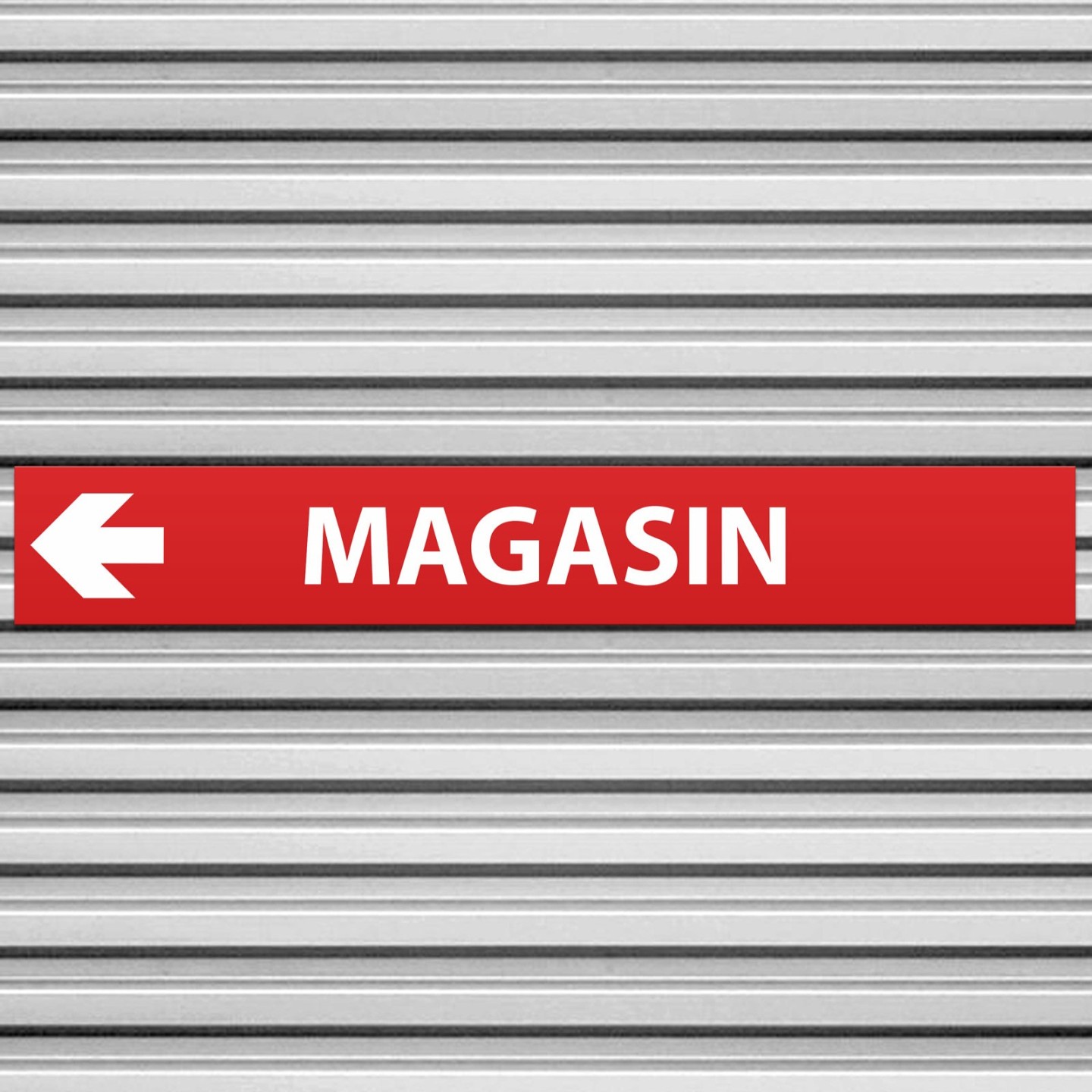 Plaque alu dim:120x800 mm "MAGASIN"