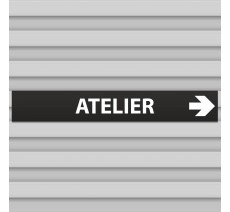 Plaque alu dibond "ATELIER" - 120 x 800 mm