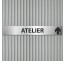 Plaque alu dim:120x800 mm "ATELIER"