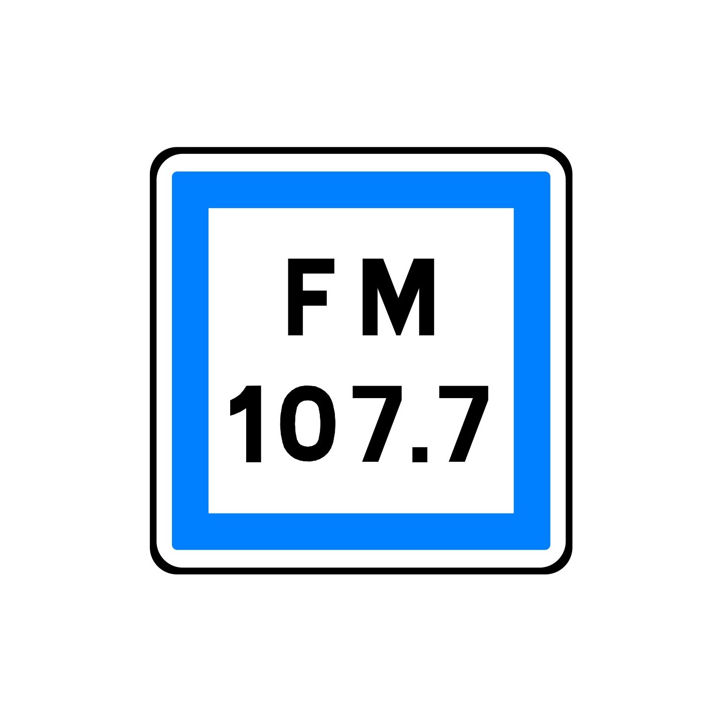 Panneau routier Radio dédiée à la circulation routière CE22