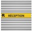 Plaque alu dim:120x800 mm "RÉCEPTION"