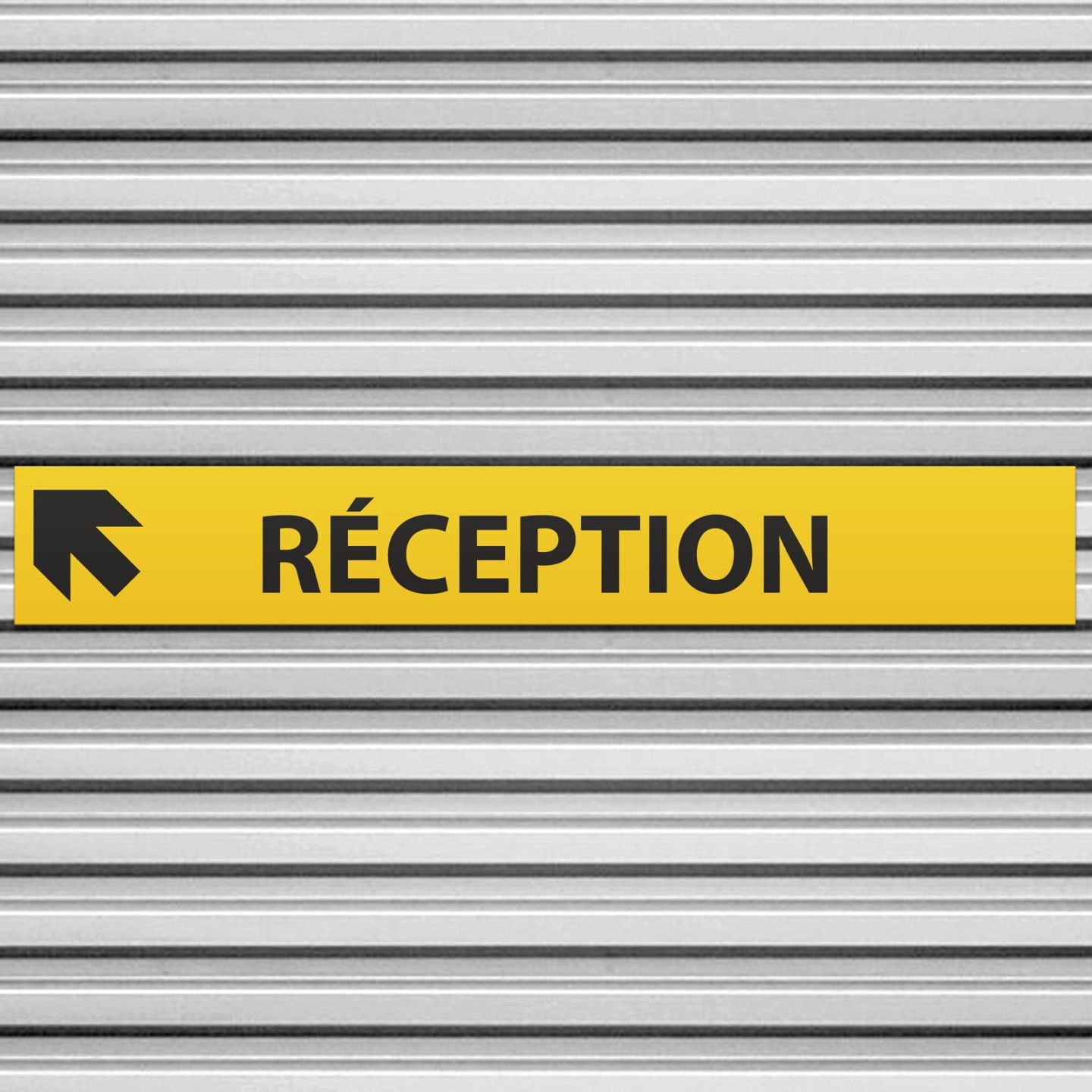 Plaque alu dim:120x800 mm "RÉCEPTION"