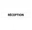 Plaque alu dim:120x800 mm "RÉCEPTION"
