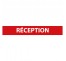 Plaque alu dim:120x800 mm "RÉCEPTION"
