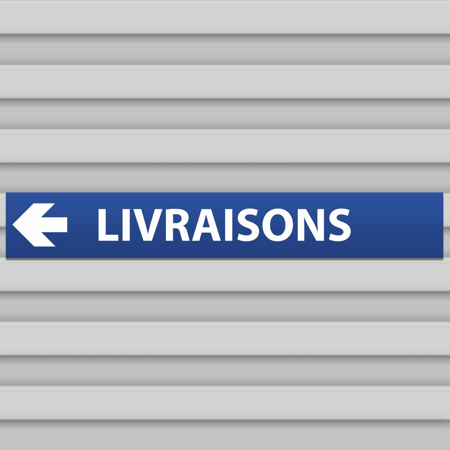 Plaque alu dim:120x800 mm "LIVRAISONS"
