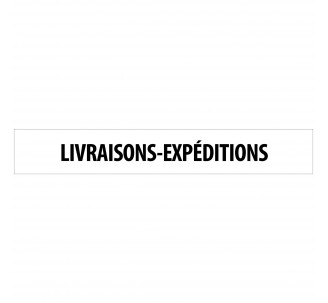 Plaque alu dim:120x800 mm "LIVRAISONS - EXPÉDITIONS"