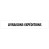 Plaque alu dim:120x800 mm "LIVRAISONS - EXPÉDITIONS"