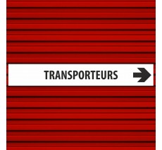 Plaque alu dim:120x800 mm "TRANSPORTEURS"