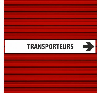 Plaque alu dim:120x800 mm "TRANSPORTEURS"