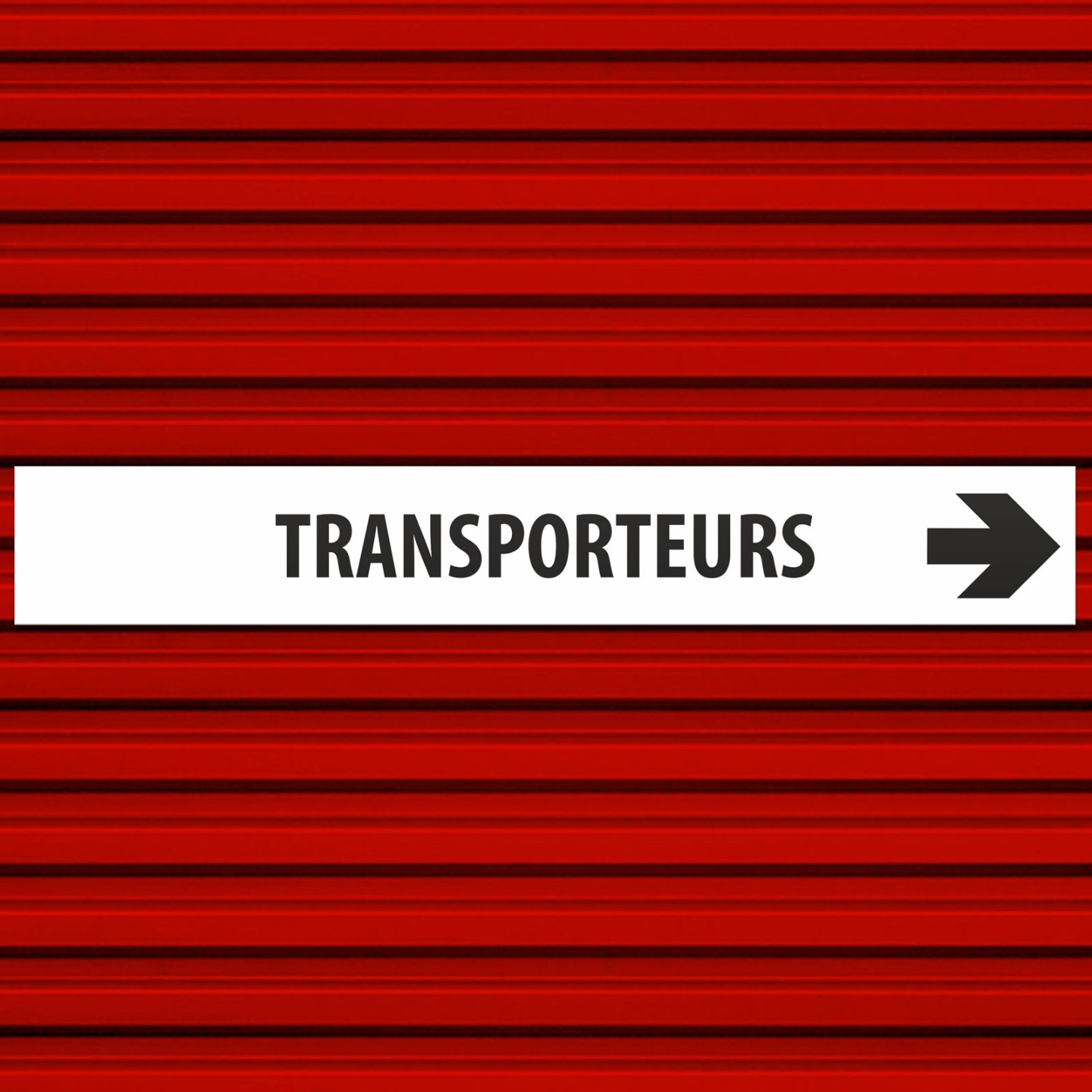 Plaque alu dim:120x800 mm "TRANSPORTEURS"