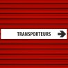 Plaque alu dim:120x800 mm "TRANSPORTEURS"