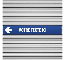 Plaque alu dibond personnalisé - "VOTRE TEXTE ICI" - 120 x 800 mm