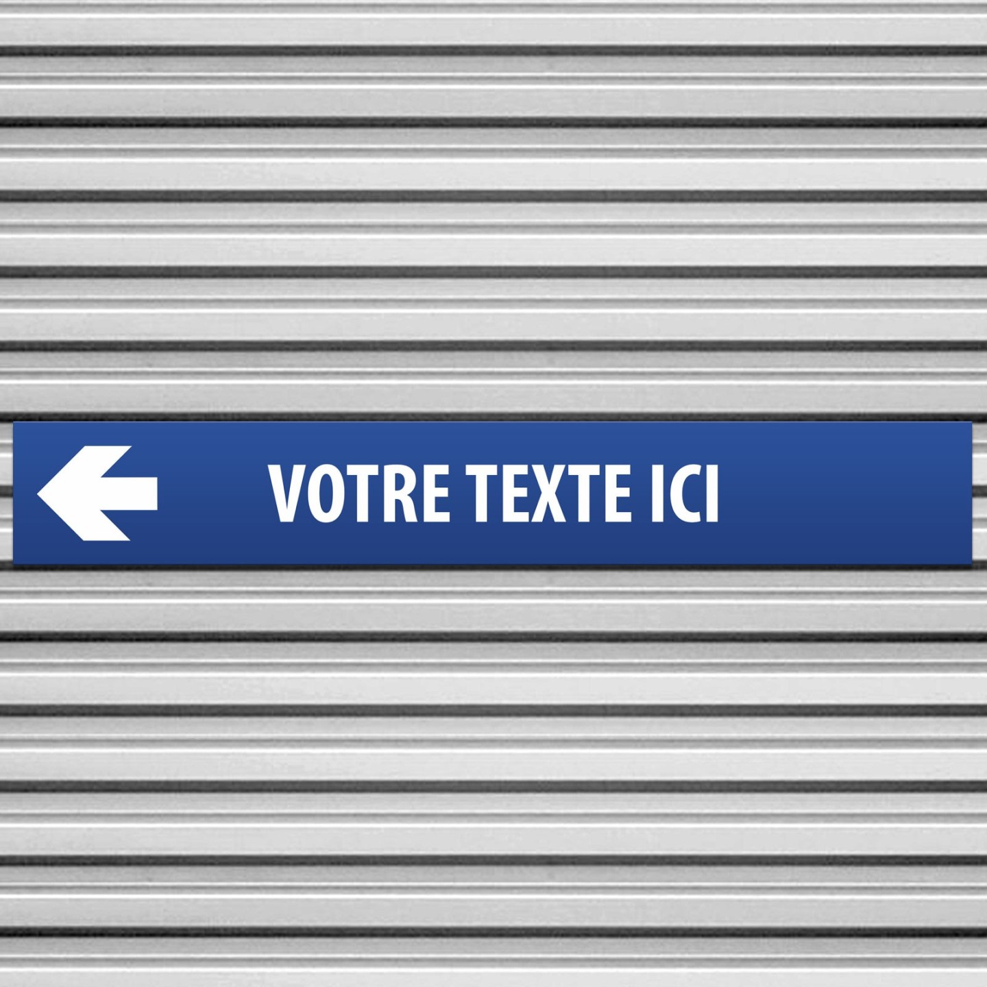 Plaque alu dim:120x800 mm "VOTRE TEXTE ICI"