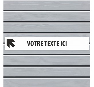 Plaque alu dim:120x800 mm "VOTRE TEXTE ICI"