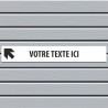 Plaque alu dim:120x800 mm "VOTRE TEXTE ICI"
