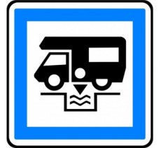 Kit ou panneau type routier "Station de vidange pour caravanes" ref:CE24