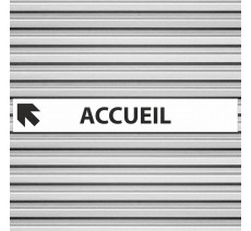 Plaque alu dibond "ACCUEIL" - 120 x 800 mm