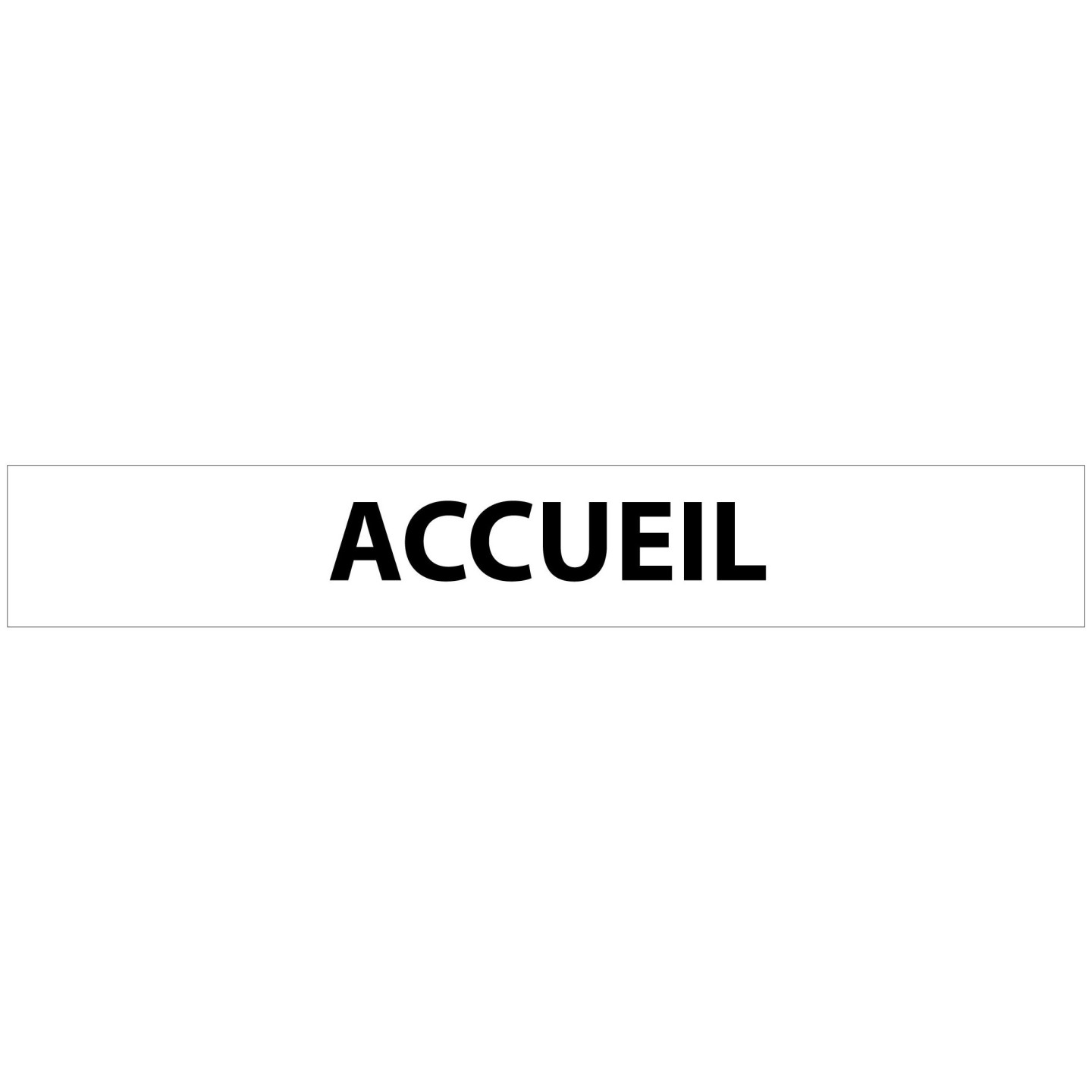plaque directionnelle accueil blanc