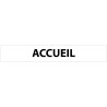 plaque directionnelle accueil blanc