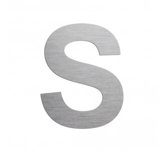 Lettre "S" en aluminium découpé, coloris et dimensions au choix