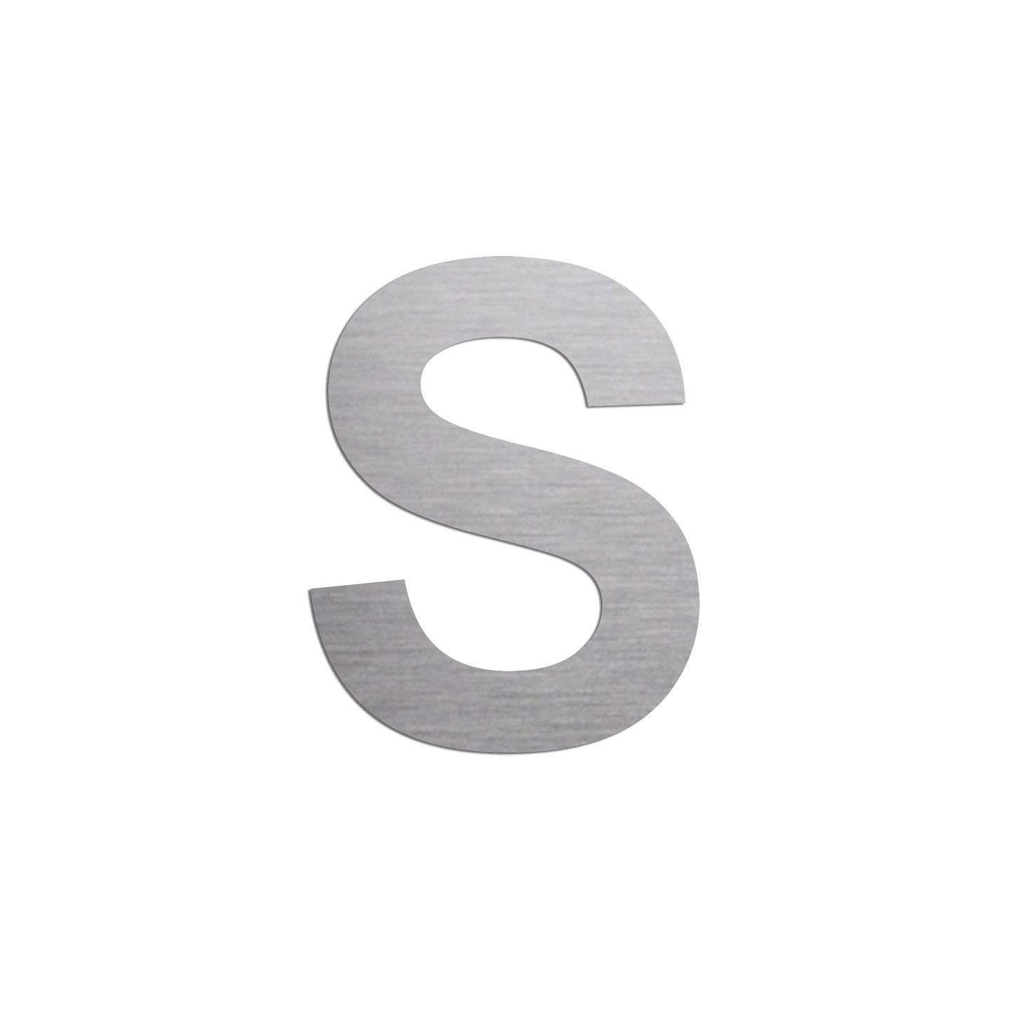 Lettre "S" en aluminium découpé, coloris et dimensions au choix