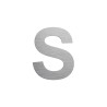 Lettre "S" en aluminium découpé, coloris et dimensions au choix