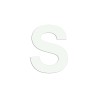 Lettre "S" en aluminium découpé, coloris et dimensions au choix