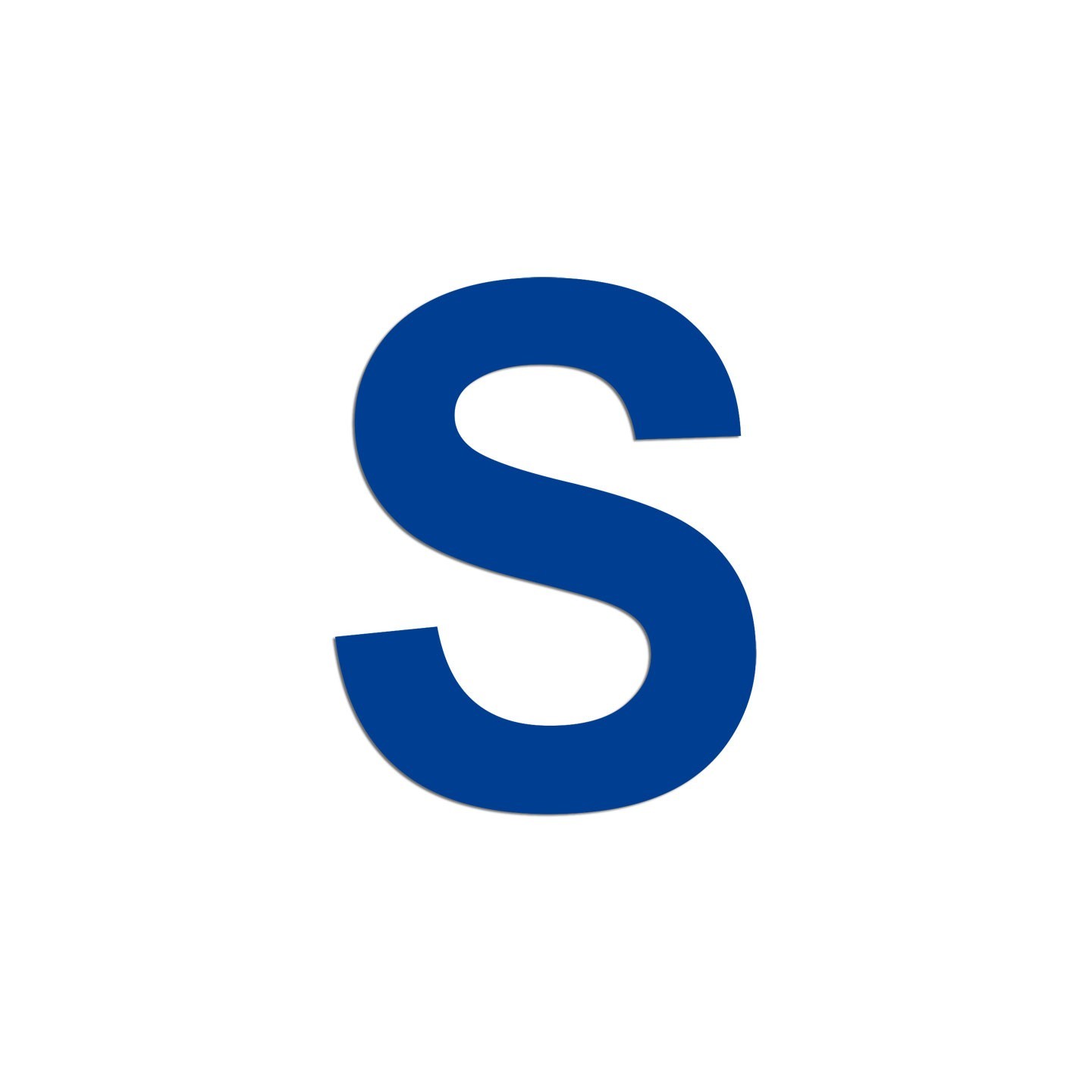 Lettre "S" en aluminium découpé, coloris et dimensions au choix