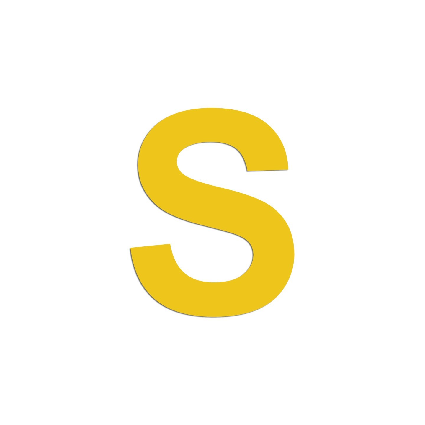 Lettre "S" en aluminium découpé, coloris et dimensions au choix