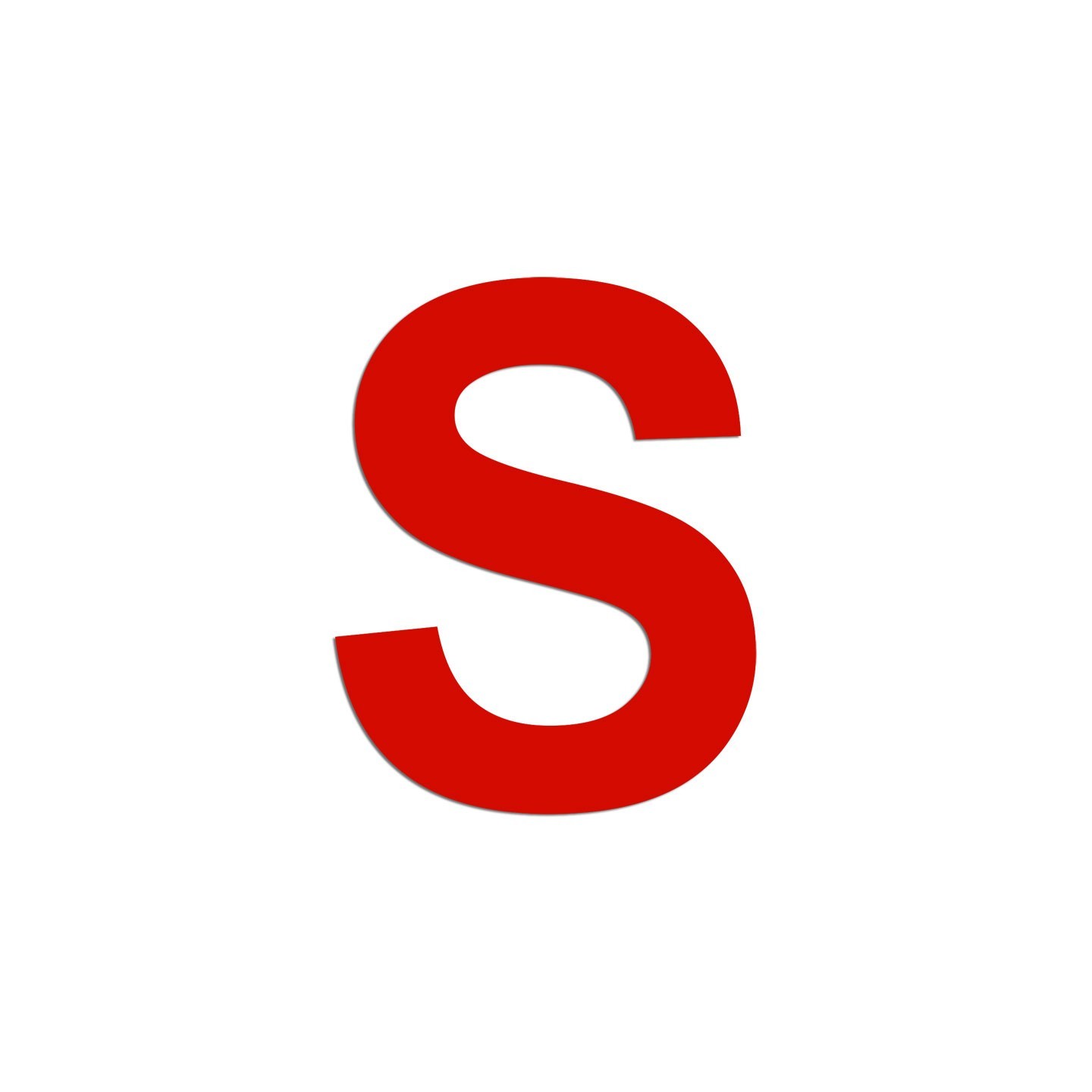 Lettre "S" en aluminium découpé, coloris et dimensions au choix