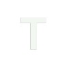 Lettre "T" en aluminium découpé, coloris et dimensions