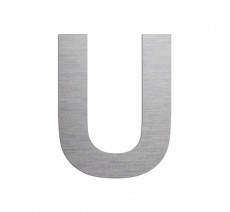 Lettre "U" en alu ou PVC découpé, 5 coloris et 2 hauteurs