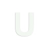 Lettre "U" en aluminium découpé, 5 coloris et 2 hauteurs