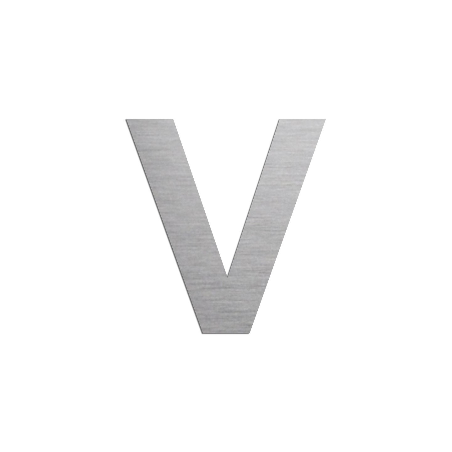 Lettre "V" en aluminium découpé, couleur et hauteur au choix