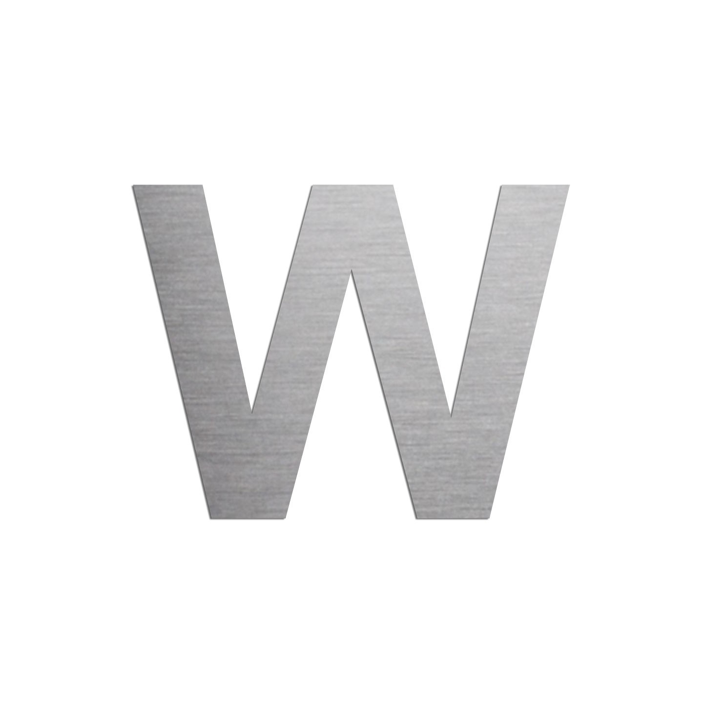 Lettre "W" en aluminium découpé, coloris et hauteur au choix