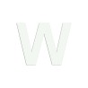 Lettre "W" en aluminium découpé, coloris et hauteur au choix