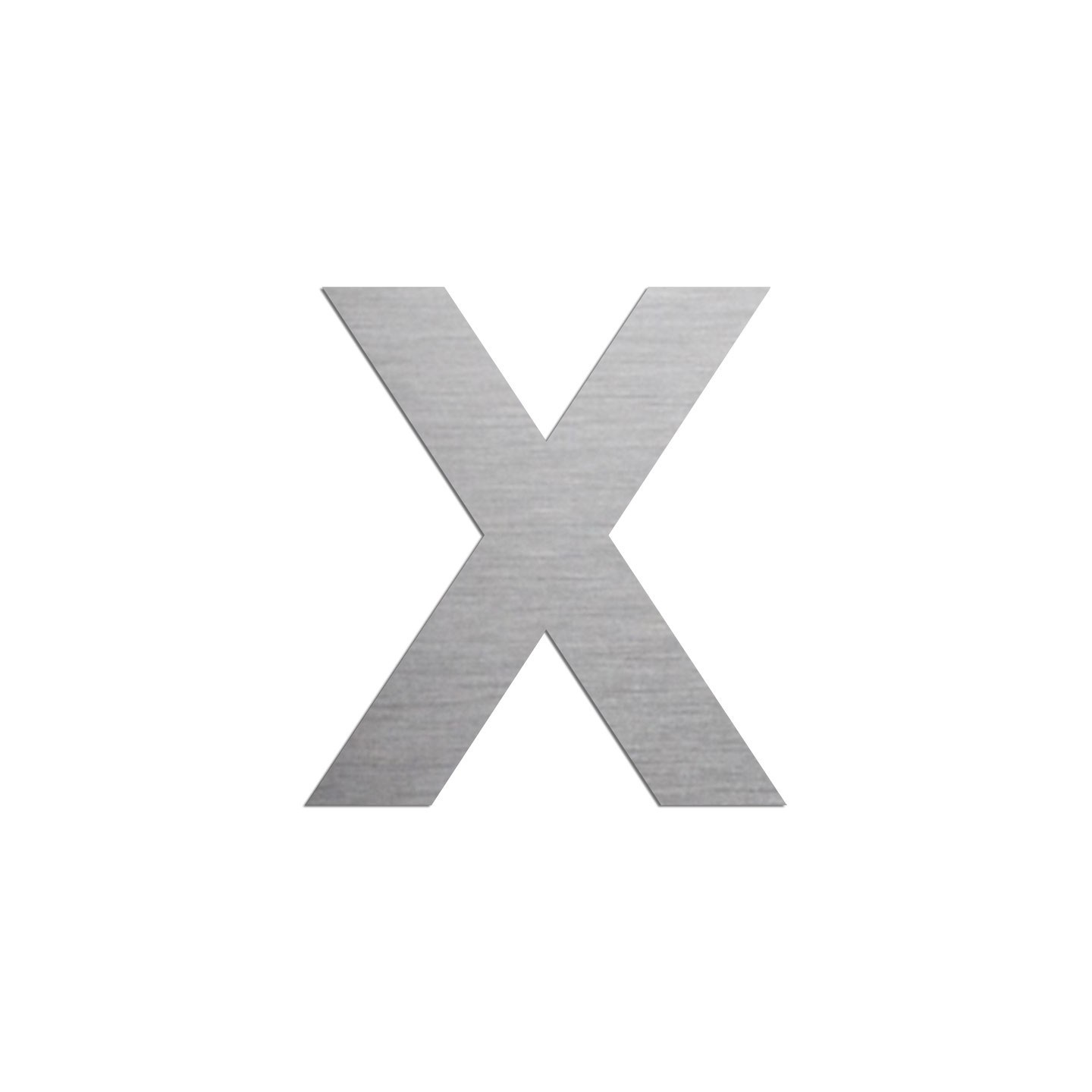 Lettre "X" en aluminium découpé, coloris et dimensions au choix