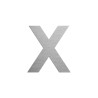 Lettre "X" en aluminium découpé, coloris et dimensions au choix